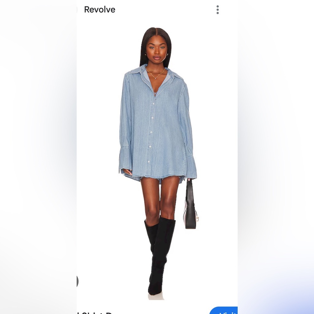 Chambray shirt dress. M/L